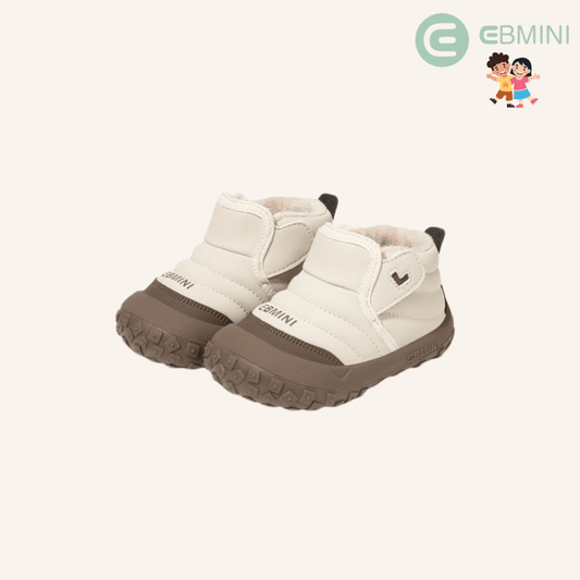 EBMINI® LER – Stivaletti Barefoot Impermeabili per Bambini - Ebmini Italia - Marrone - 16 (soletta 12,8 cm)