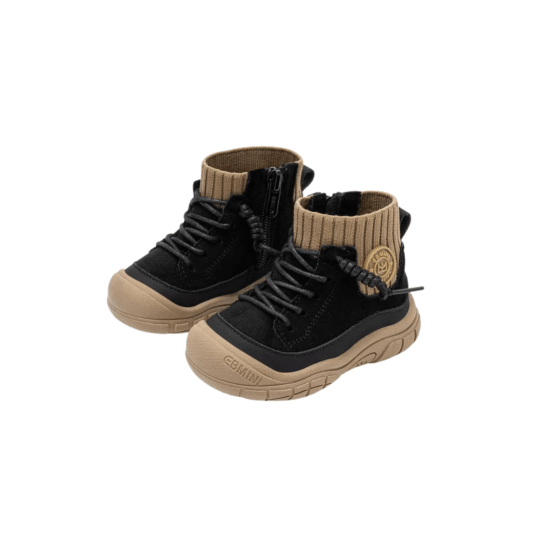 EBMINI® RUN – Stivaletti Barefoot Antiscivolo - Ebmini Italia - Nero - 16 (soletta 12,5 cm)