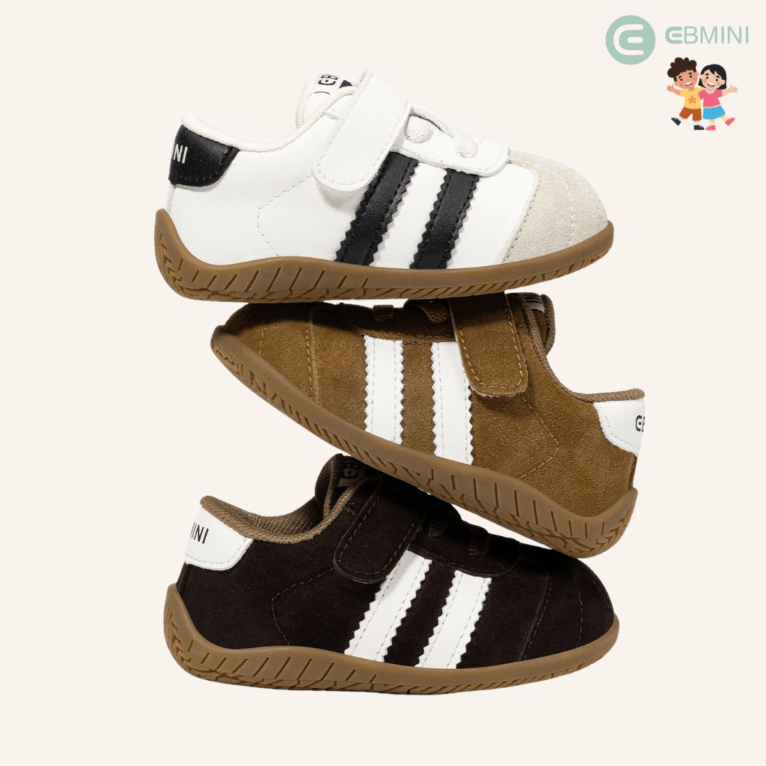 EBMINI® ARL – Sneaker Barefoot per Bambini - Ebmini Italia - Marrone - 18 (soletta 12,1 cm)
