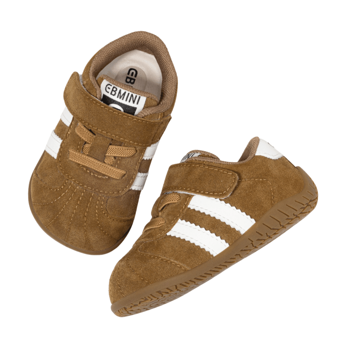 EBMINI® ARL – Sneaker Barefoot per Bambini - Ebmini Italia - Marrone - 18 (soletta 12,1 cm)