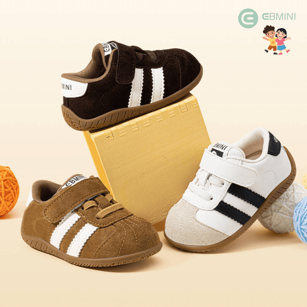 EBMINI® ARL – Sneaker Barefoot per Bambini - Ebmini Italia - Marrone - 18 (soletta 12,1 cm)