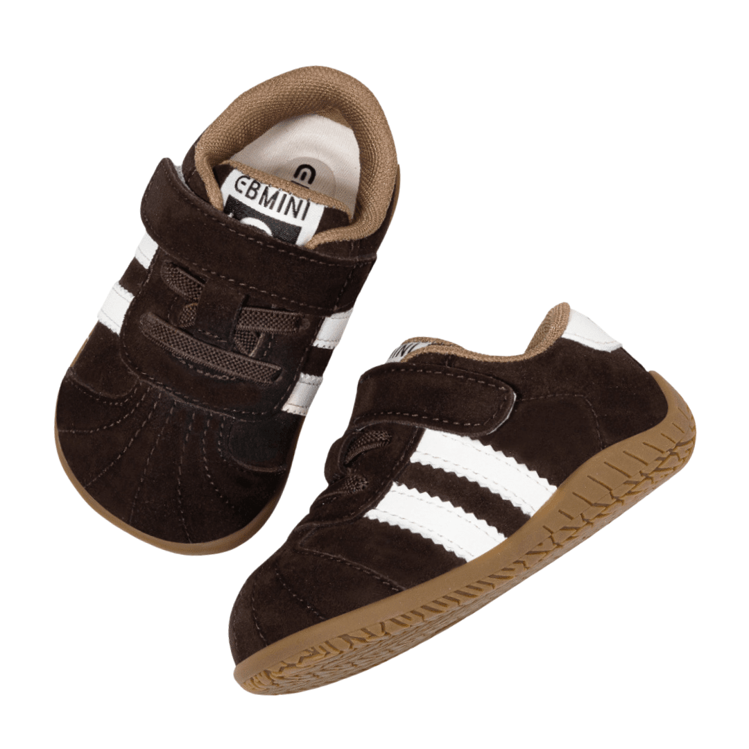 EBMINI® ARL – Sneaker Barefoot per Bambini - Ebmini Italia - Marrone - 18 (soletta 12,1 cm)