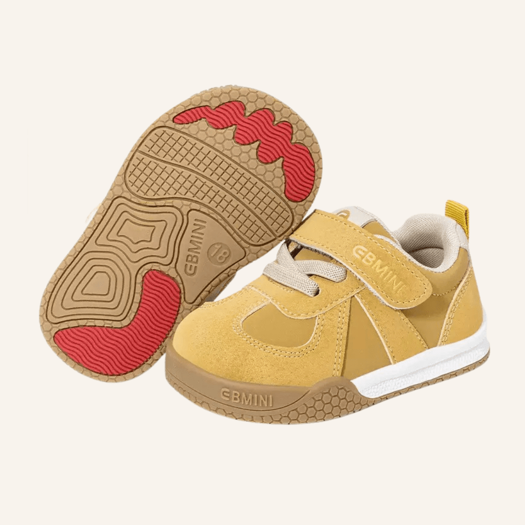 EBMINI® AVI – Sneaker Barefoot per Bambini - Ebmini Italia - Giallo - 18 (soletta 12 cm)