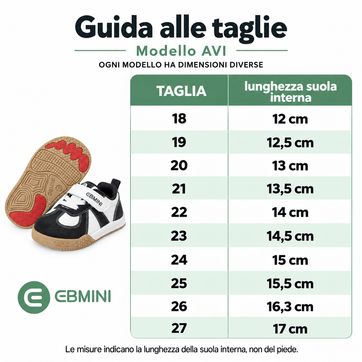 EBMINI® AVI – Sneaker Barefoot per Bambini - Ebmini Italia - Giallo - 18 (soletta 12 cm)
