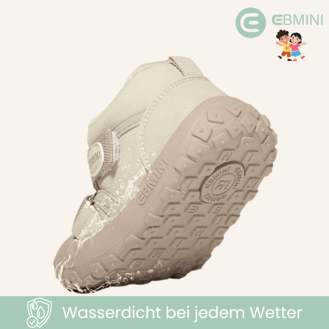 EBMINI® BEM – Scarpe Barefoot Invernali Impermeabili per Bambini - Ebmini Italia - Nero - 16 (soletta 12,2 cm)