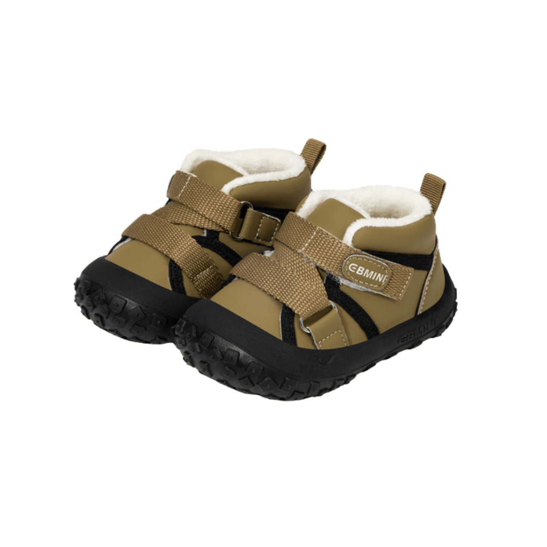 EBMINI® BEM – Scarpe Barefoot Invernali Impermeabili per Bambini - Ebmini Italia - Nero - 16 (soletta 12,2 cm)