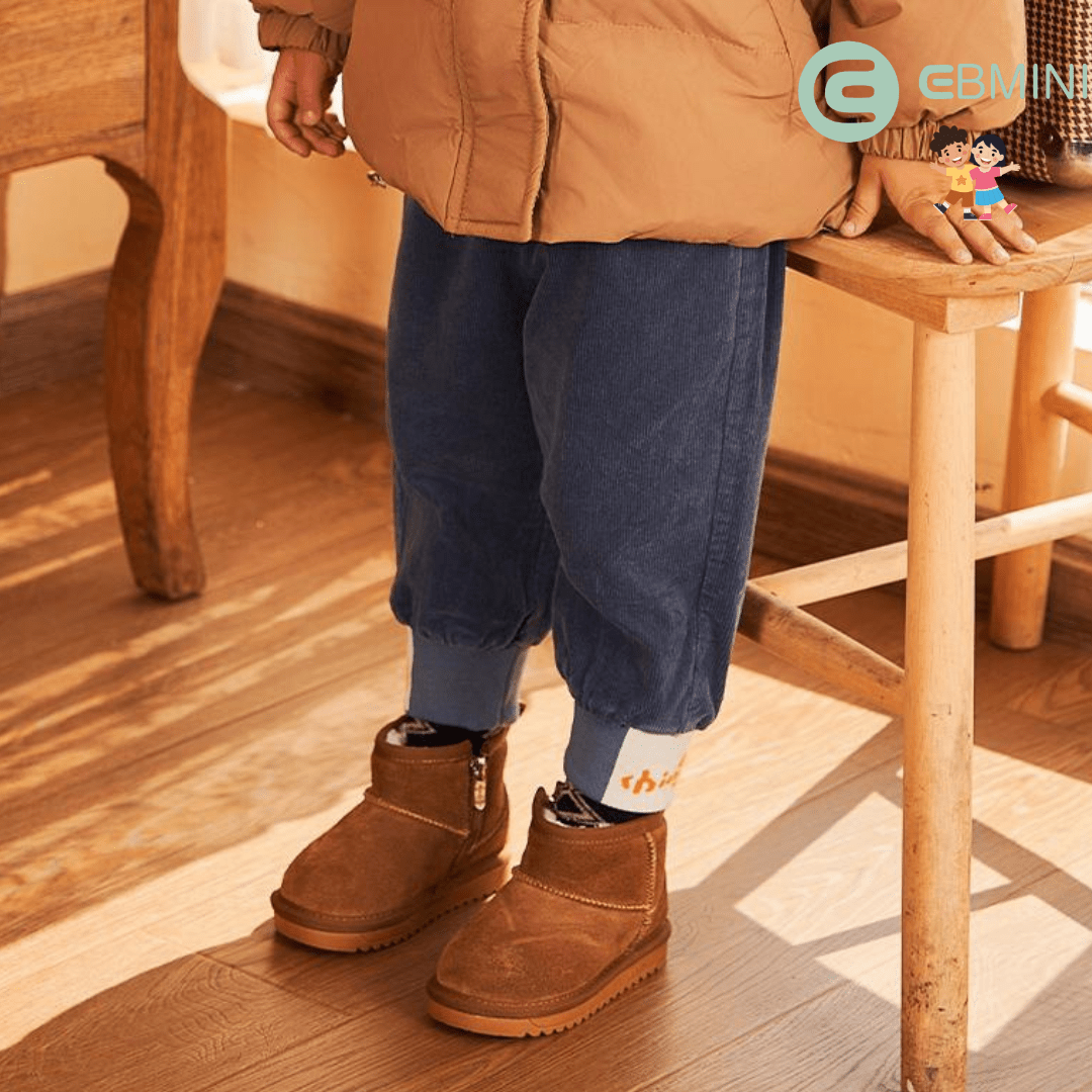 EBMINI® BUBU – Stivaletti Barefoot Invernali Foderati per Bambini - Ebmini Italia - Nero - 16 (soletta 12,5 cm)
