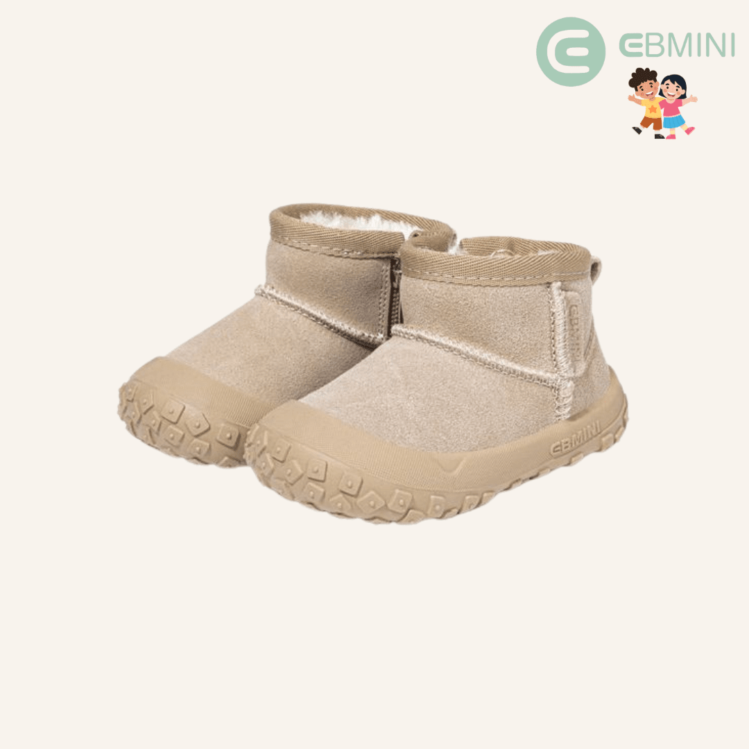 EBMINI® FSY – Stivaletti Barefoot per Bambini - Ebmini Italia - Beige - 22 (soletta 13,4 cm)