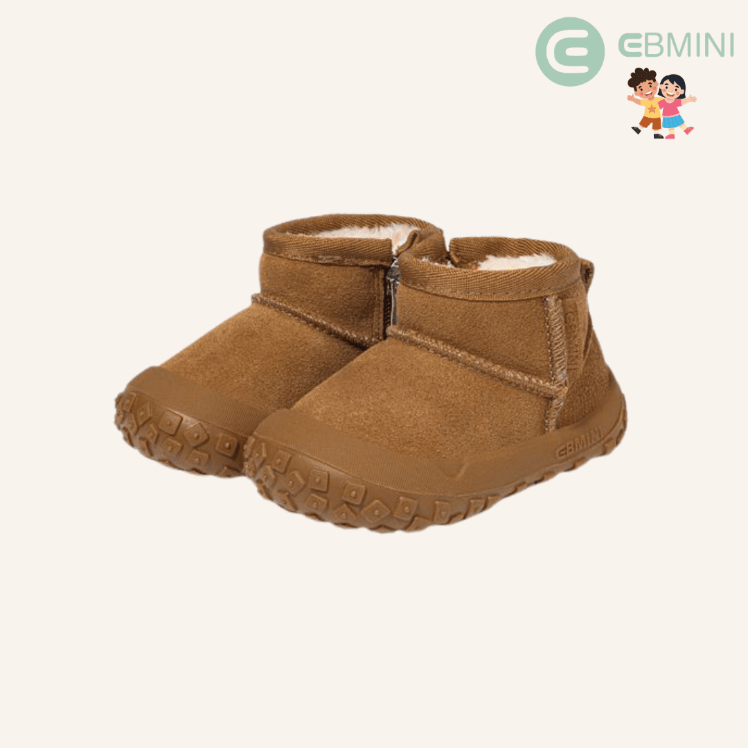 EBMINI® FSY – Stivaletti Barefoot per Bambini - Ebmini Italia - Marrone - 22 (soletta 13,4 cm)