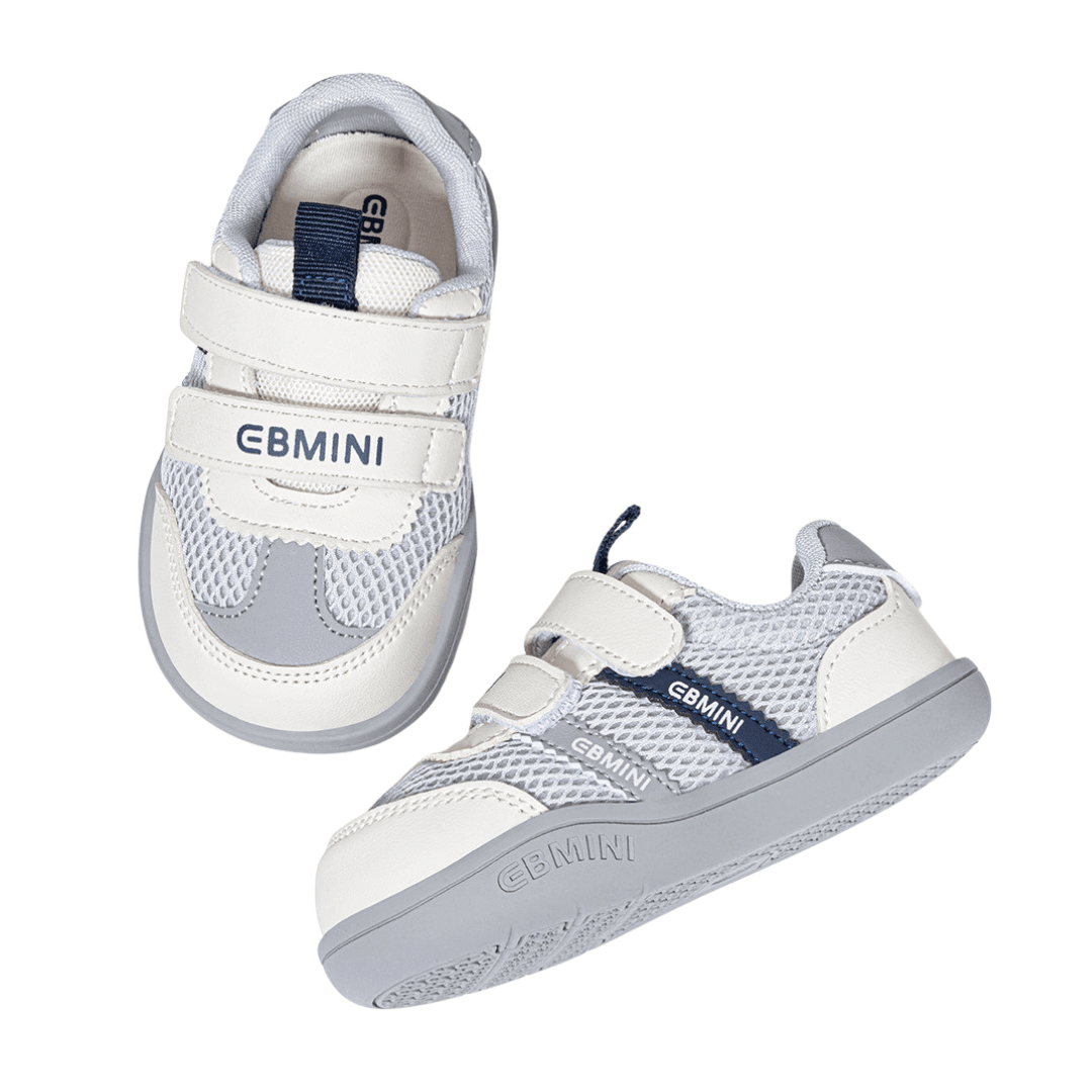 EBMINI® HAW – Sneaker Barefoot per Bambini - Ebmini Italia - Grigio - 16 (soletta 12,0 cm)