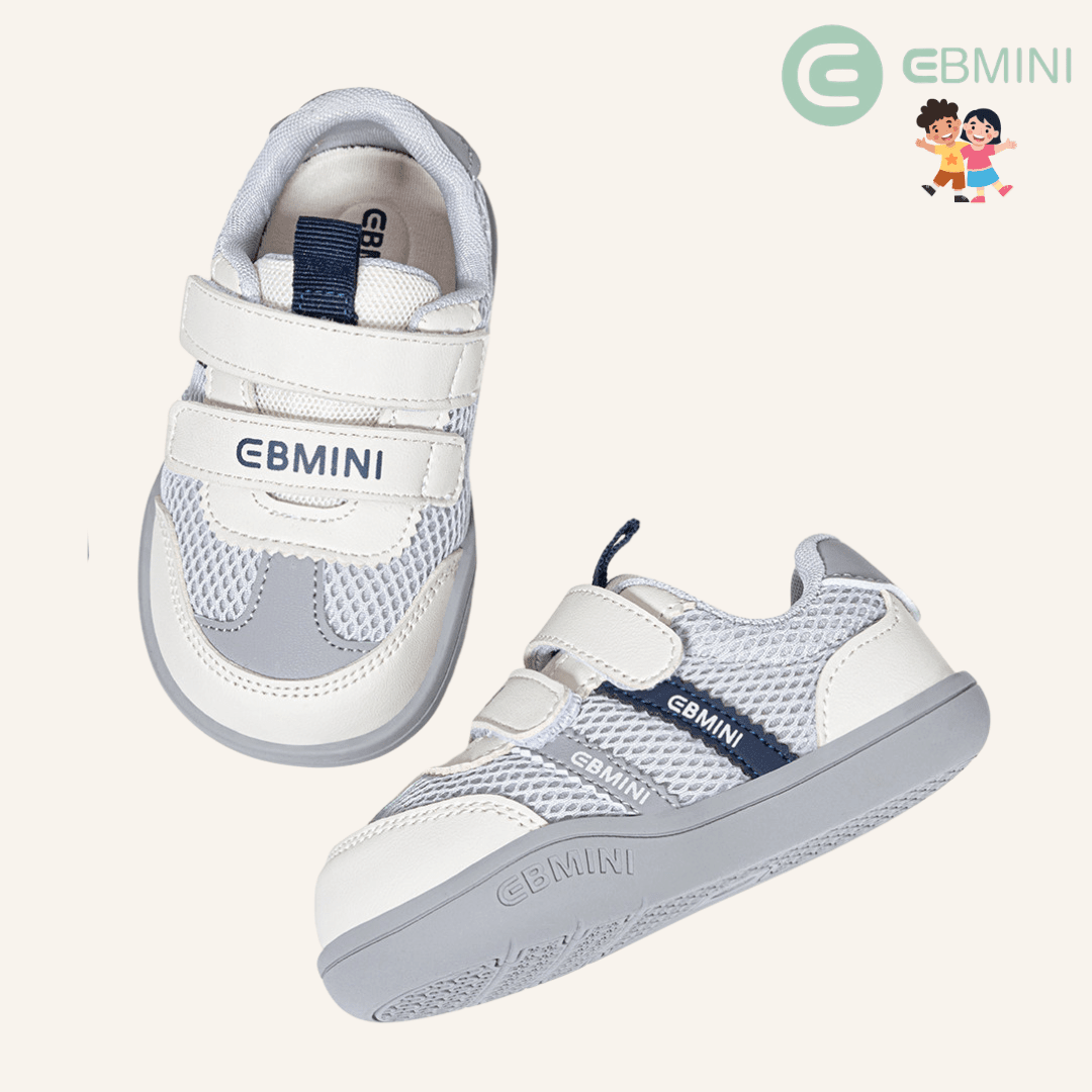 EBMINI® HAW – Sneaker Barefoot per Bambini - Ebmini Italia - Grigio - 16 (soletta 12,0 cm)