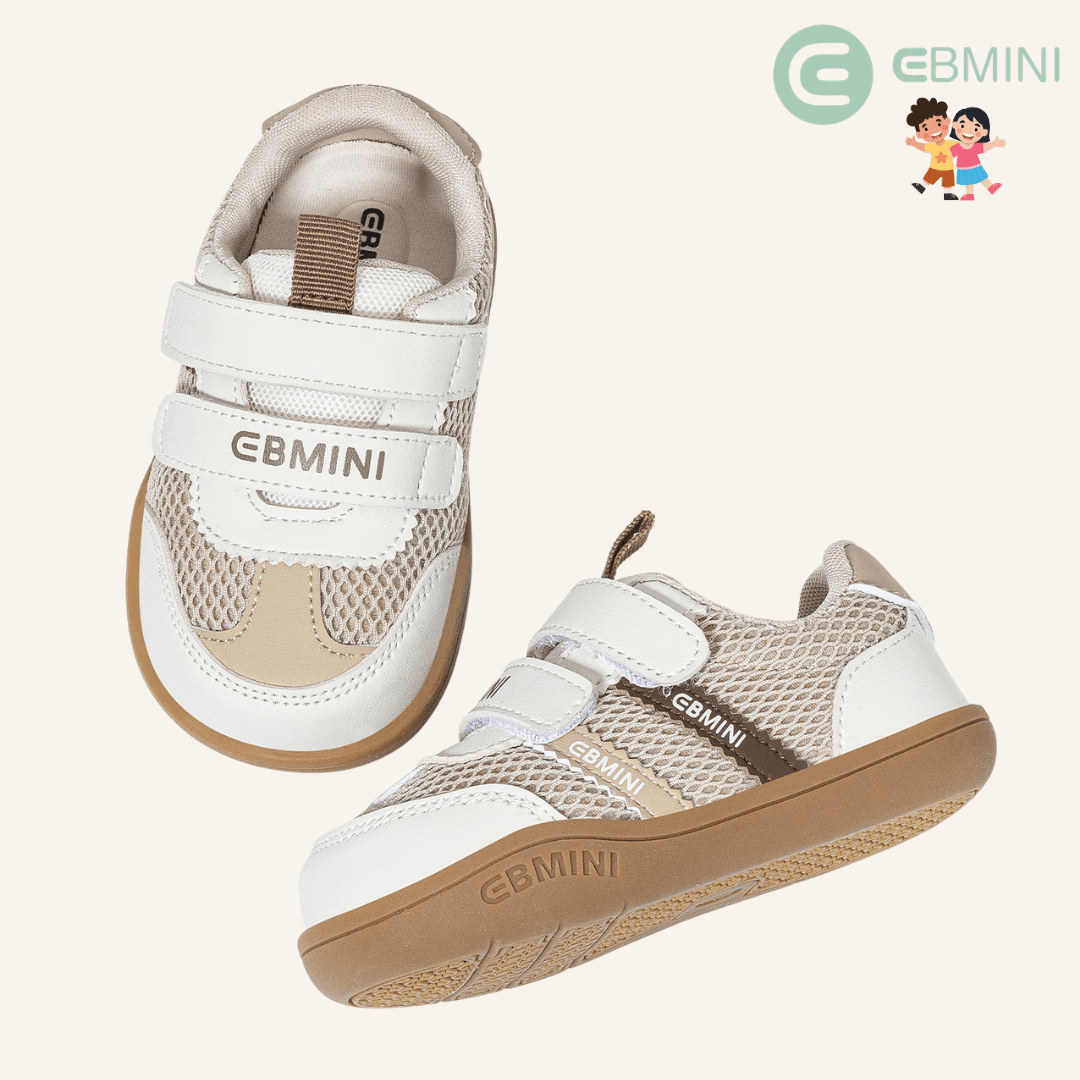 EBMINI® HAW – Sneaker Barefoot per Bambini - Ebmini Italia - Beige - 16 (soletta 12,0 cm)