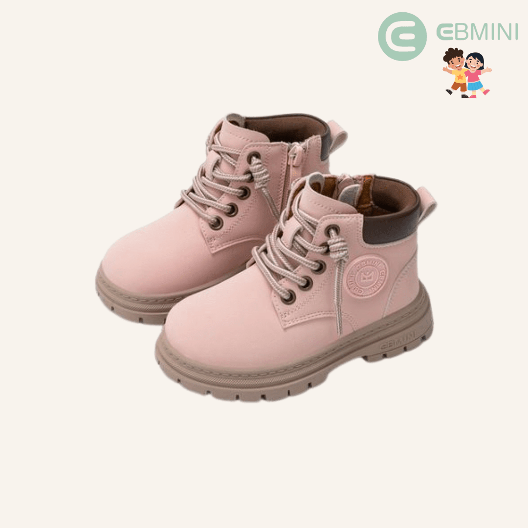 EBMINI® KIKI – Stivaletti Barefoot Invernali Impermeabili e Caldi - Ebmini Italia - Rosa - 22 (soletta 14,5 cm)