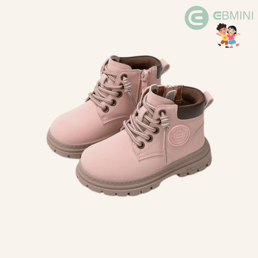EBMINI® KIKI – Stivaletti Barefoot Invernali Impermeabili e Caldi - Ebmini Italia - Rosa - 22 (soletta 14,5 cm)