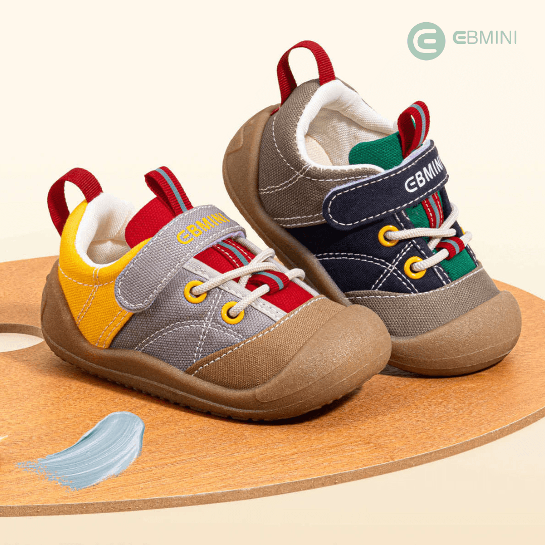 EBMINI® KLE – Sneaker Barefoot Ultraleggere per Bambini - Ebmini Italia - Giallo - 22 (soletta 13,2 cm)