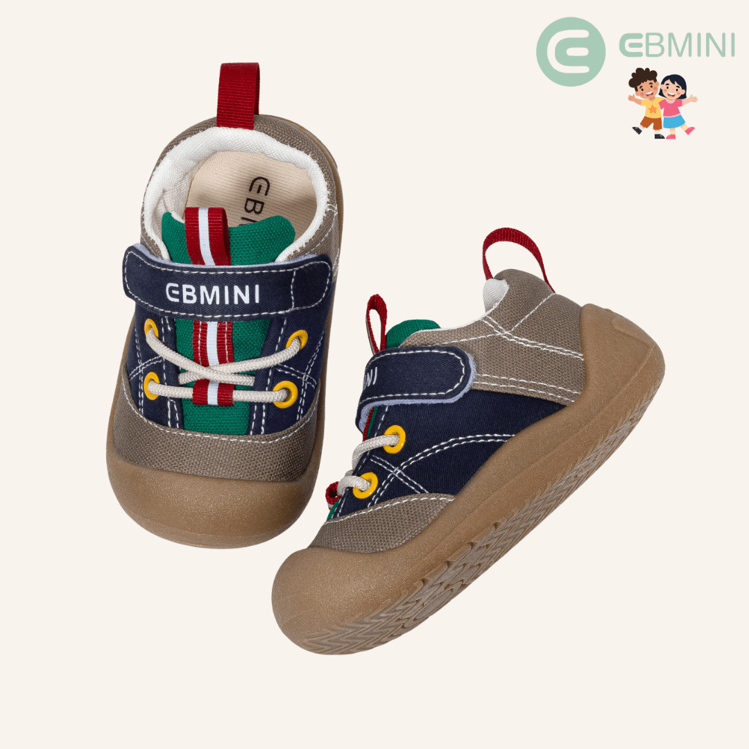 EBMINI® KLE – Sneaker Barefoot Ultraleggere per Bambini - Ebmini Italia - Blu - 22 (soletta 13,2 cm)