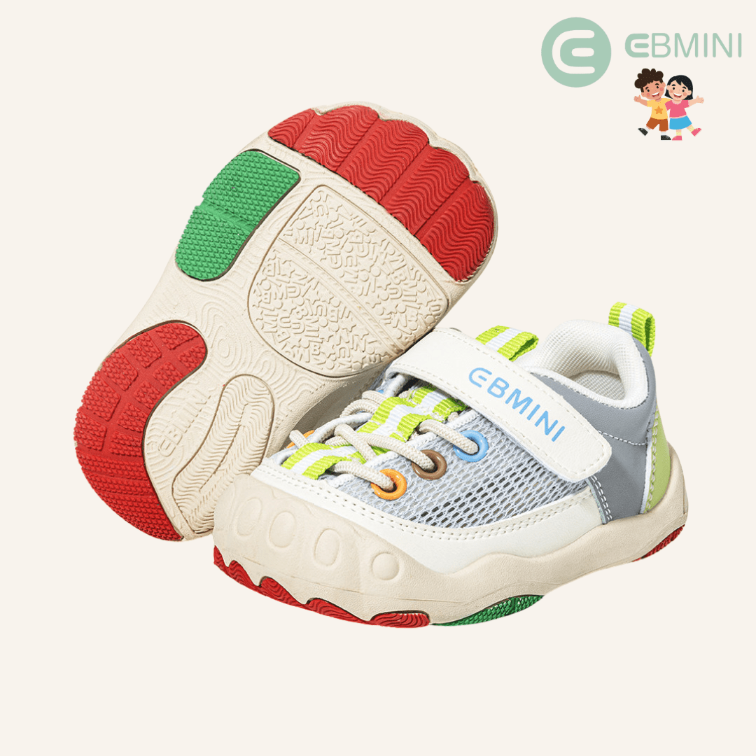 EBMINI® KORIOLI – Sneaker Barefoot per Bambini - Ebmini Italia - Bianco - 18 (soletta 12 cm)