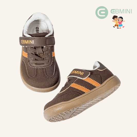 EBMINI® LAB – Sneaker Barefoot per Bambini - Ebmini Italia - Marrone - 22 (soletta 14,0 cm)