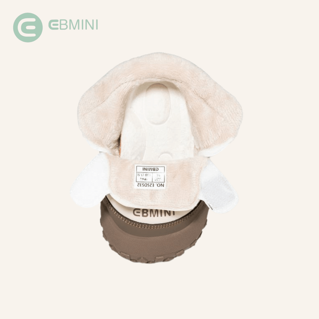EBMINI® LER – Stivaletti Barefoot Impermeabili per Bambini - Ebmini Italia - Marrone - 16 (soletta 12,8 cm)