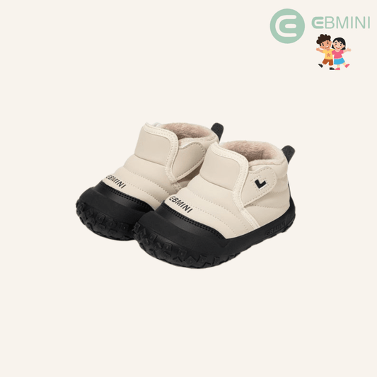 EBMINI® LER – Stivaletti Barefoot Impermeabili per Bambini - Ebmini Italia - Nero - 16 (soletta 12,8 cm)