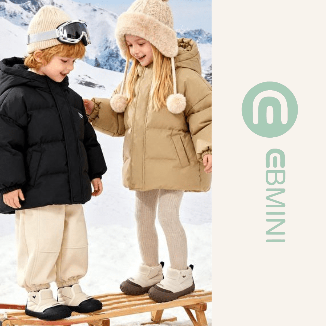 EBMINI® LER – Stivaletti Barefoot Impermeabili per Bambini - Ebmini Italia - Marrone - 16 (soletta 12,8 cm)
