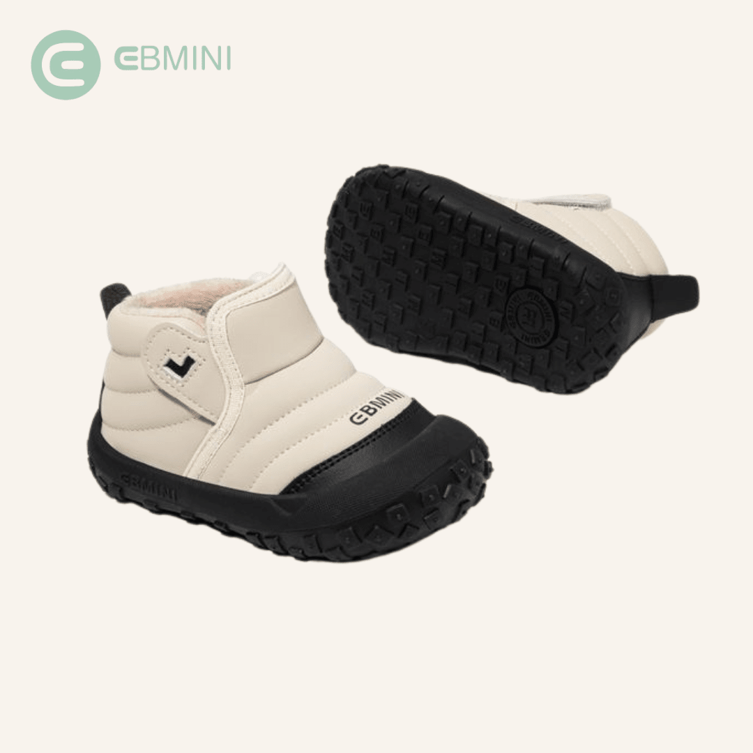 EBMINI® LER – Stivaletti Barefoot Impermeabili per Bambini - Ebmini Italia - Marrone - 16 (soletta 12,8 cm)