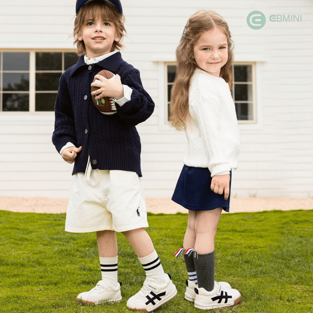 EBMINI® LIO – Sneaker Barefoot Ultraleggere per Bambini - Ebmini Italia - Blu - 16 (soletta 12,5 cm)