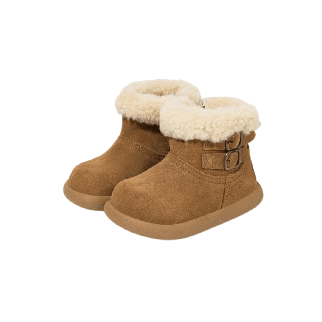 EBMINI® LON – Stivaletti Barefoot Vegani Invernali per Bambini - Ebmini Italia - Beige - 22