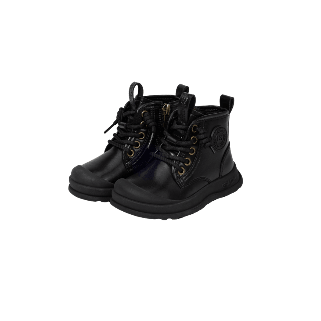 EBMINI® LOS – Stivaletti Barefoot Impermeabili Foderati con Zip - Ebmini Italia - Nero - 22 (soletta 14,7 cm)