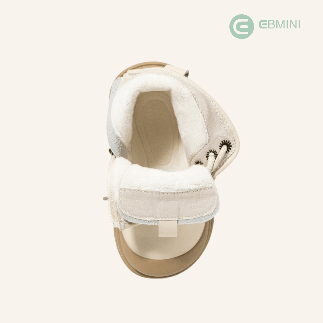 EBMINI® LOS – Stivaletti Barefoot Impermeabili Foderati con Zip - Ebmini Italia - Nero - 22 (soletta 14,7 cm)