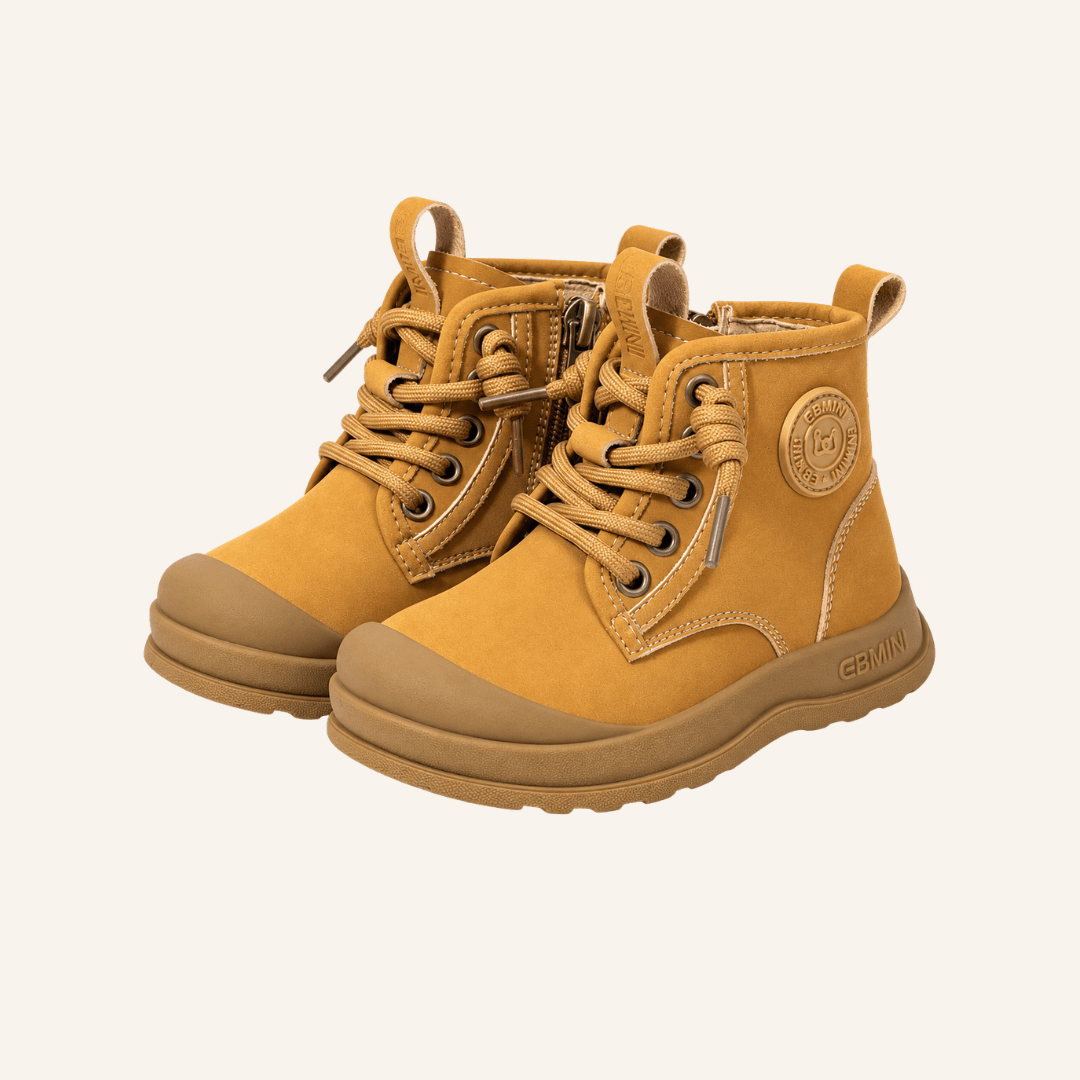 EBMINI® LOS – Stivaletti Barefoot Impermeabili Foderati con Zip - Ebmini Italia - Bronzo - 22 (soletta 14,7 cm)