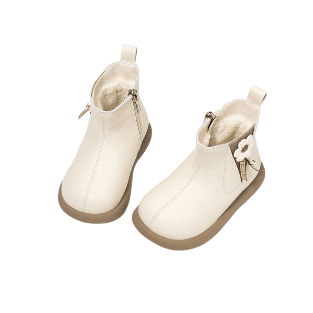 EBMINI® MARG – Stivaletti Barefoot Impermeabili Foderati per Bambini - Ebmini Italia - Bianco - 22 (soletta 13,9 cm)