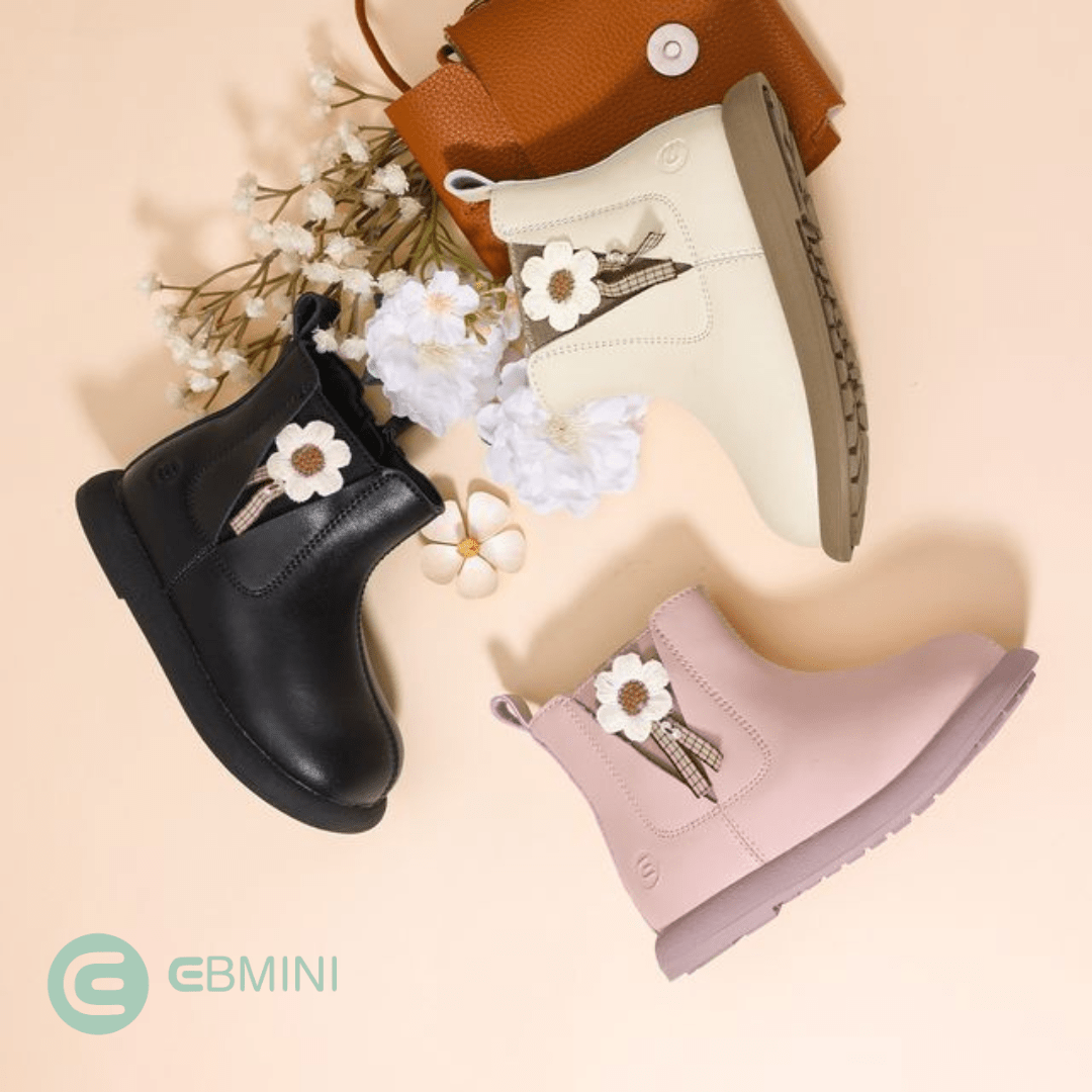 EBMINI® MARG – Stivaletti Barefoot Impermeabili Foderati per Bambini - Ebmini Italia - Bianco - 22 (soletta 13,9 cm)