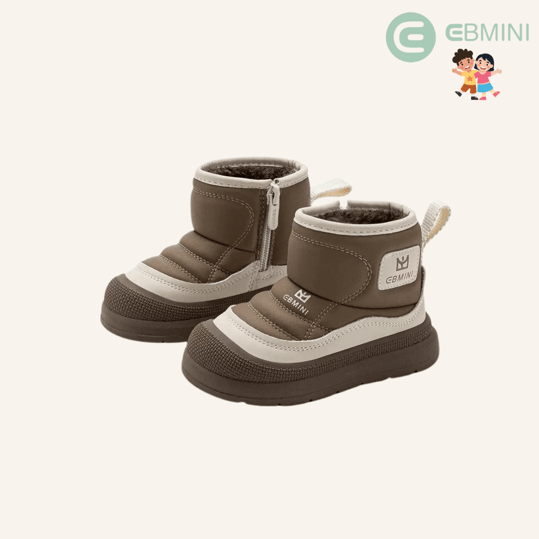 EBMINI® NEVI – Stivaletti Barefoot Impermeabili - Ebmini Italia - Marrone - 22 (soletta 14,5 cm)