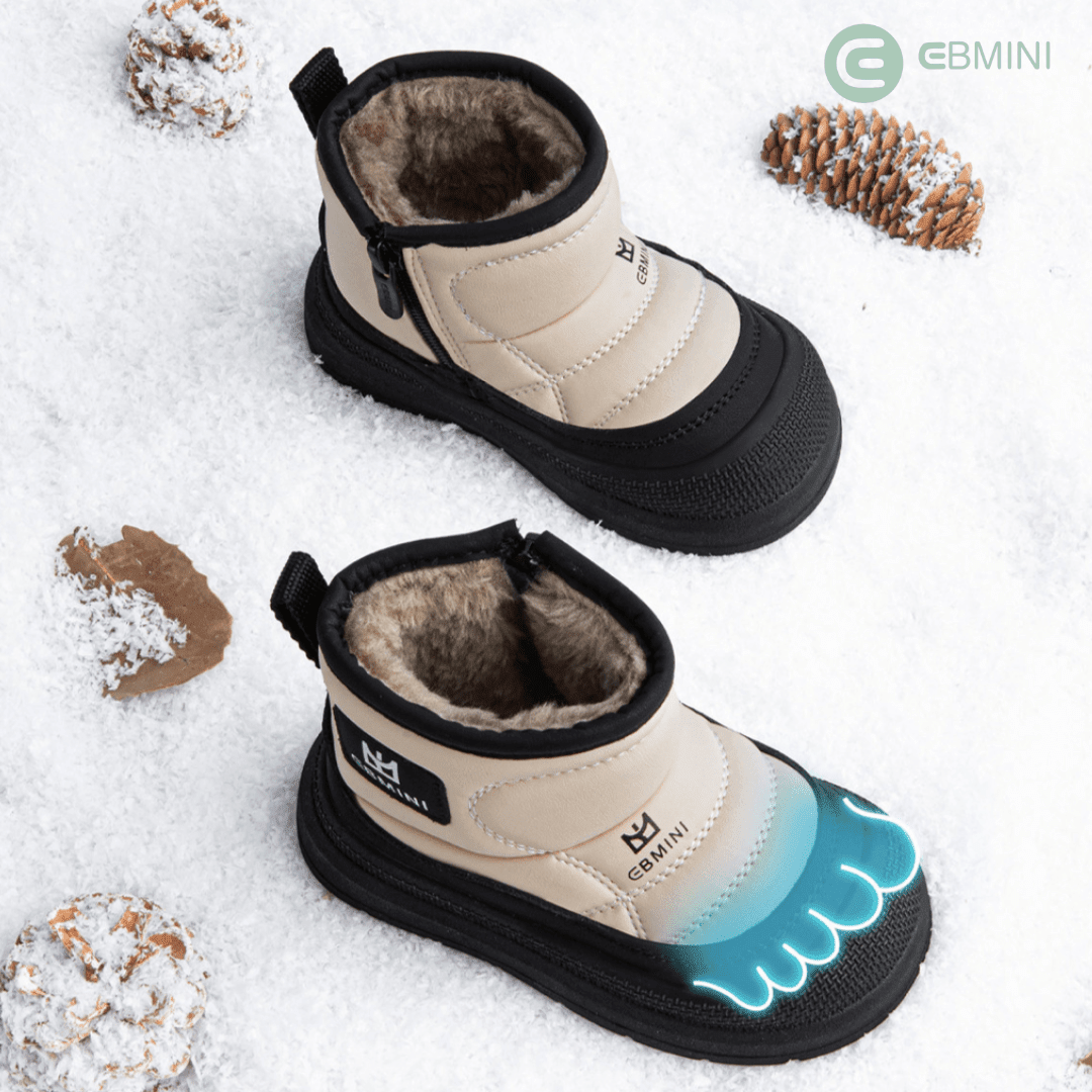 EBMINI® NEVI – Stivaletti Barefoot Impermeabili - Ebmini Italia - Marrone - 22 (soletta 14,5 cm)