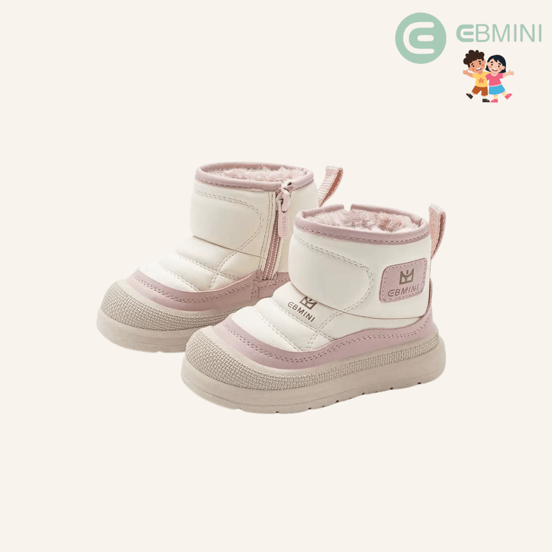 EBMINI® NEVI – Stivaletti Barefoot Impermeabili - Ebmini Italia - Rosa - 22 (soletta 14,5 cm)