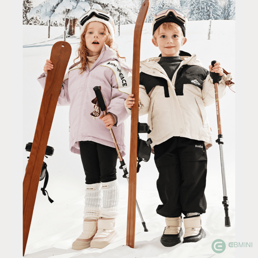 EBMINI® NEVI – Stivaletti Barefoot Impermeabili - Ebmini Italia - Marrone - 22 (soletta 14,5 cm)