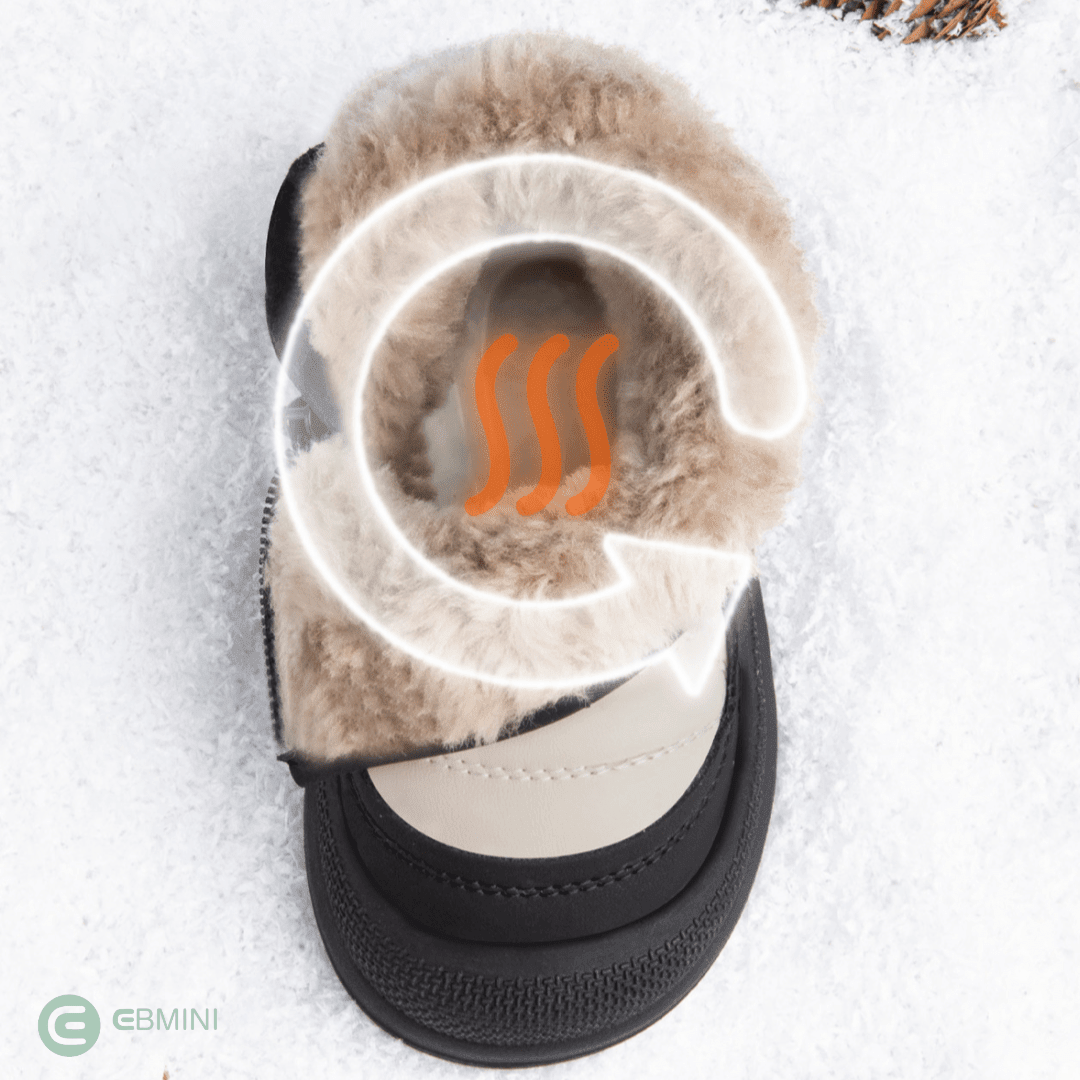 EBMINI® NEVI – Stivaletti Barefoot Impermeabili - Ebmini Italia - Marrone - 22 (soletta 14,5 cm)