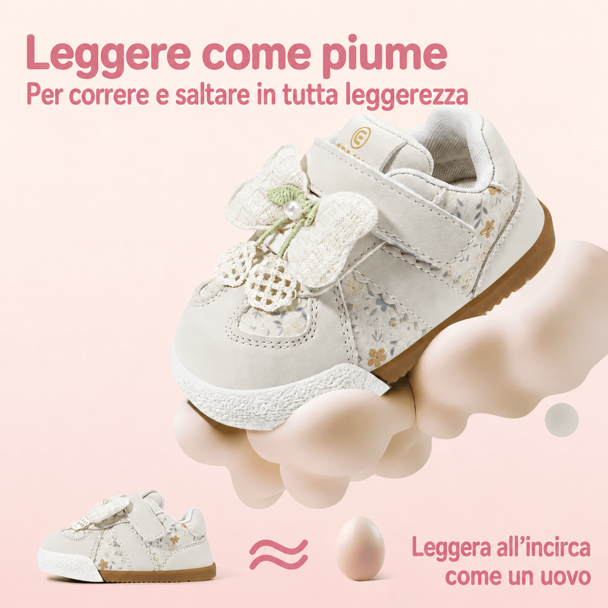 EBMINI® NOI – Sneaker Barefoot per Bambini - Ebmini Italia - Bianco - 16 (soletta 11,7 cm)