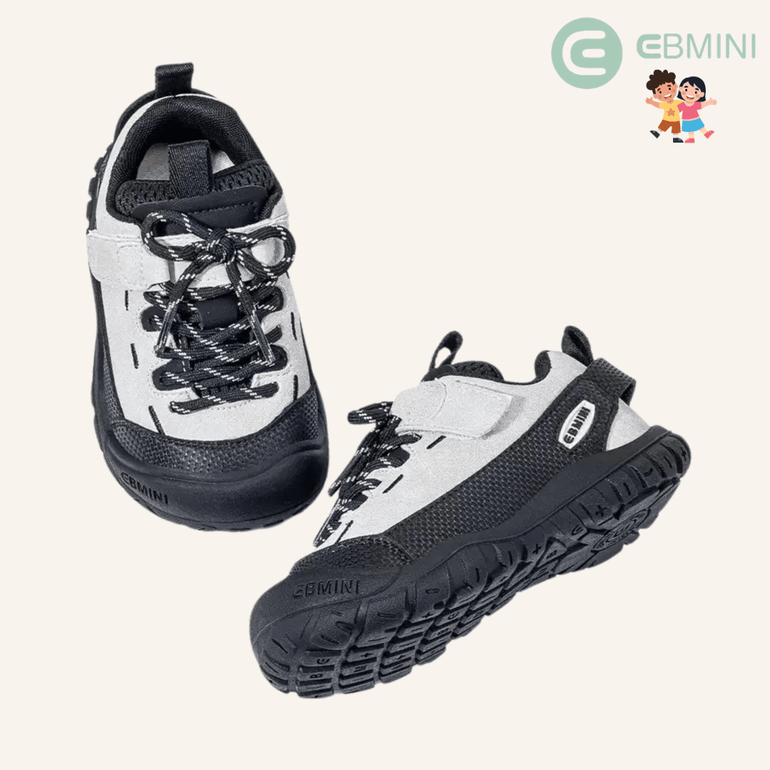 EBMINI® OTD – Scarpe Barefoot da Trekking Impermeabili per Bambini - Ebmini Italia - Bianco - 22-1