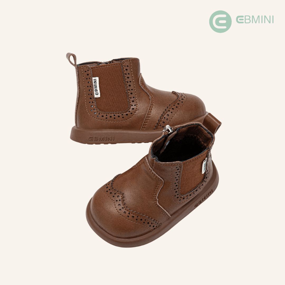 EBMINI® PARI' – Stivaletti Chelsea Barefoot per Bambini - Ebmini Italia - Nero - 16
