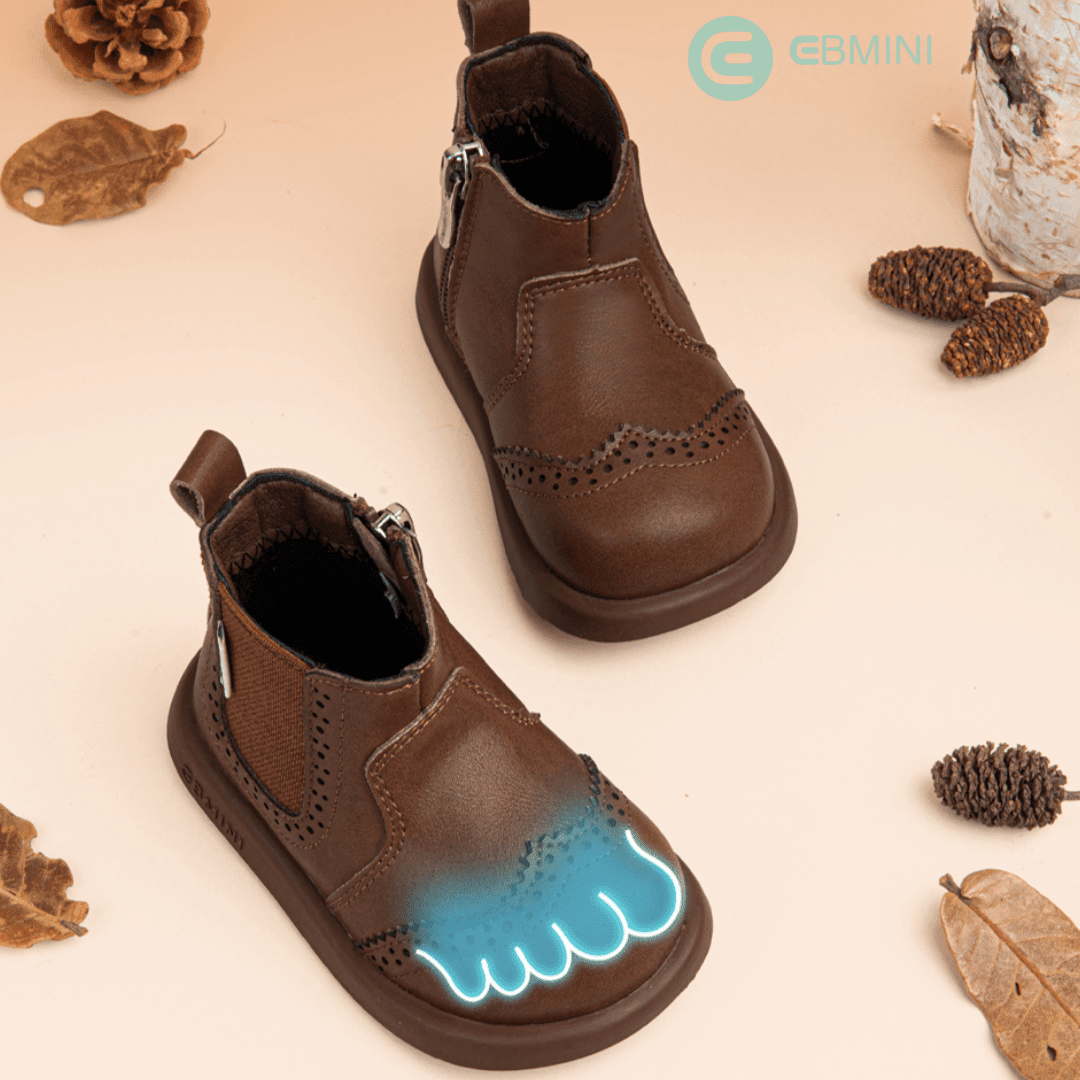 EBMINI® PARI' – Stivaletti Chelsea Barefoot per Bambini - Ebmini Italia - Nero - 16