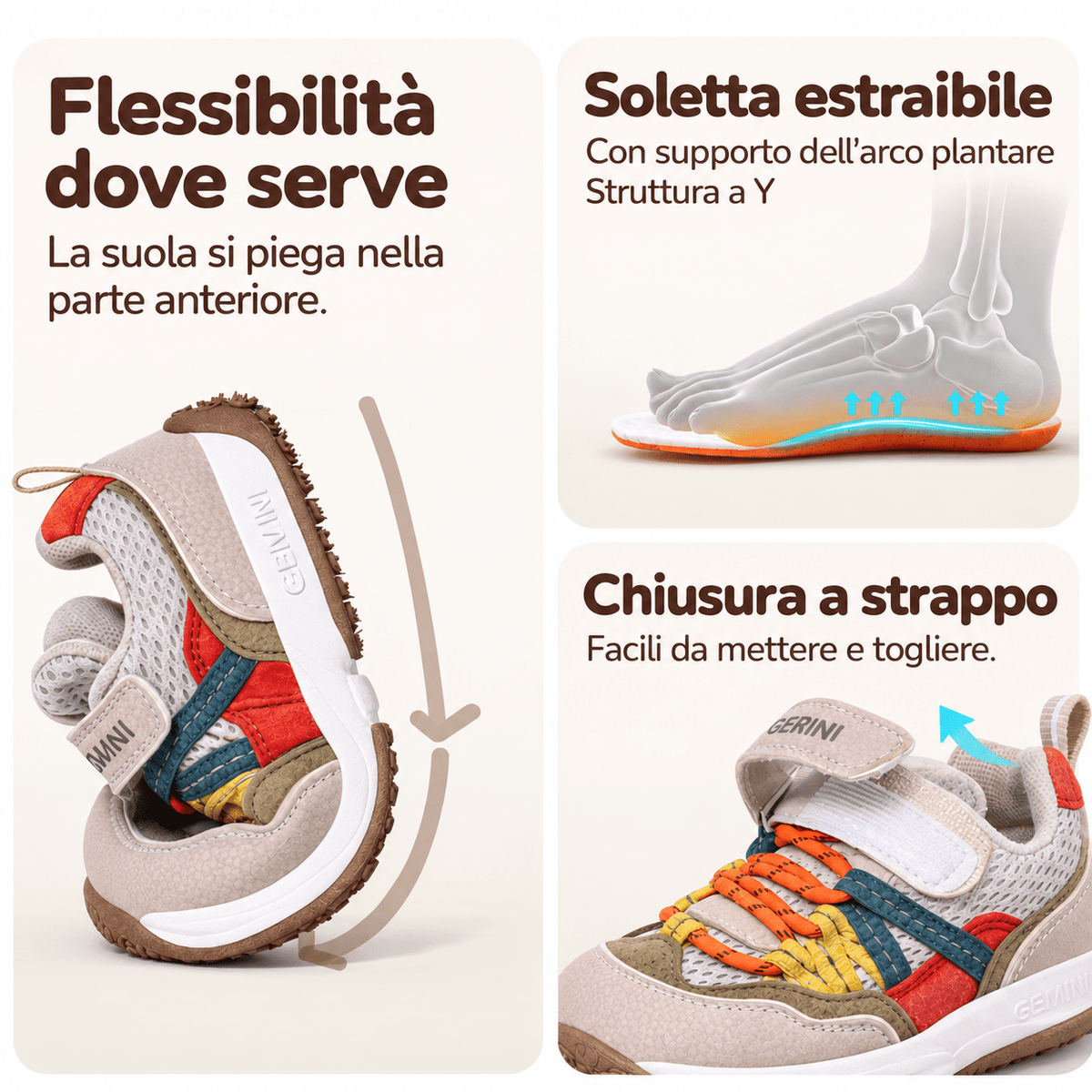 EBMINI® PIMI – Sneaker Barefoot per Bambini - Ebmini Italia - Nero - 22 (soletta 14,4 cm)