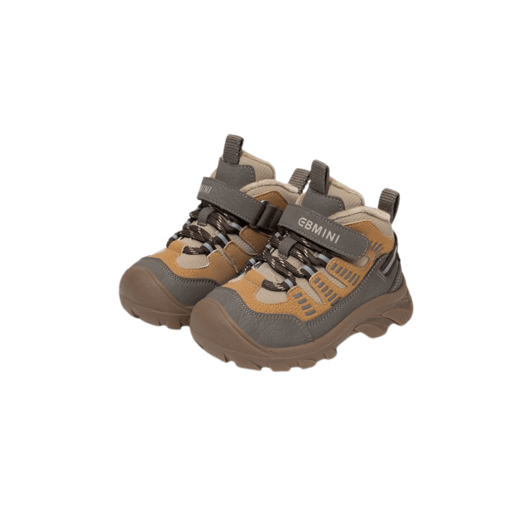 EBMINI® QUN – Stivaletti Barefoot da Trekking Impermeabili per Bambini - Ebmini Italia - Verde - 22 (soletta 14,5 cm)