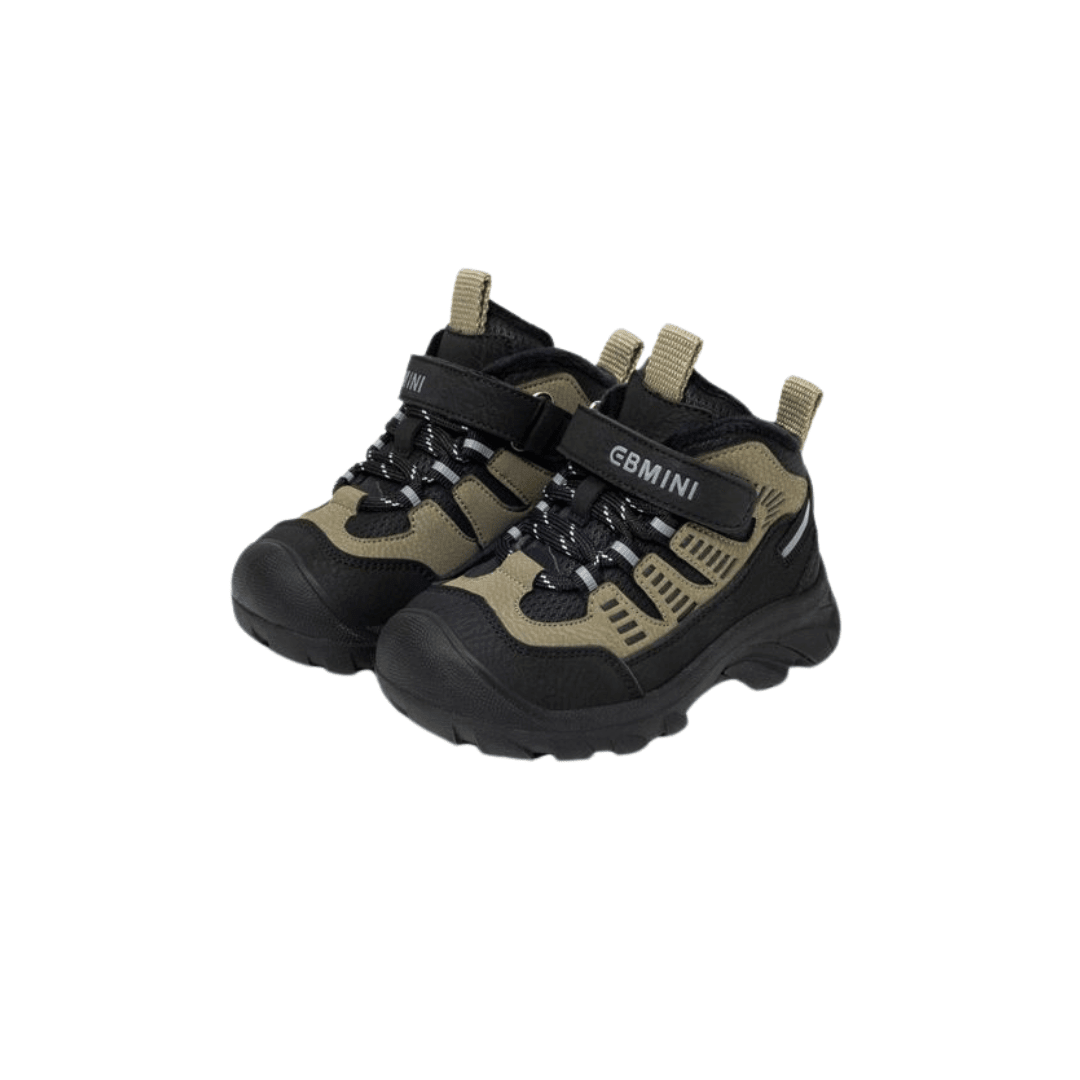 EBMINI® QUN – Stivaletti Barefoot da Trekking Impermeabili per Bambini - Ebmini Italia - Verde - 22 (soletta 14,5 cm)