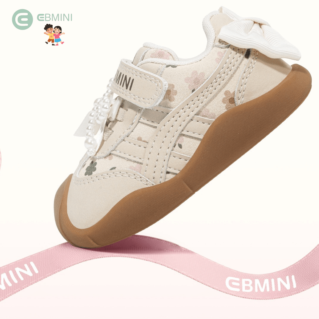 EBMINI® ROSY – Sneaker Barefoot Ultraleggere per Bambini - Ebmini Italia - Beige - 16 (soletta 12,1 cm)