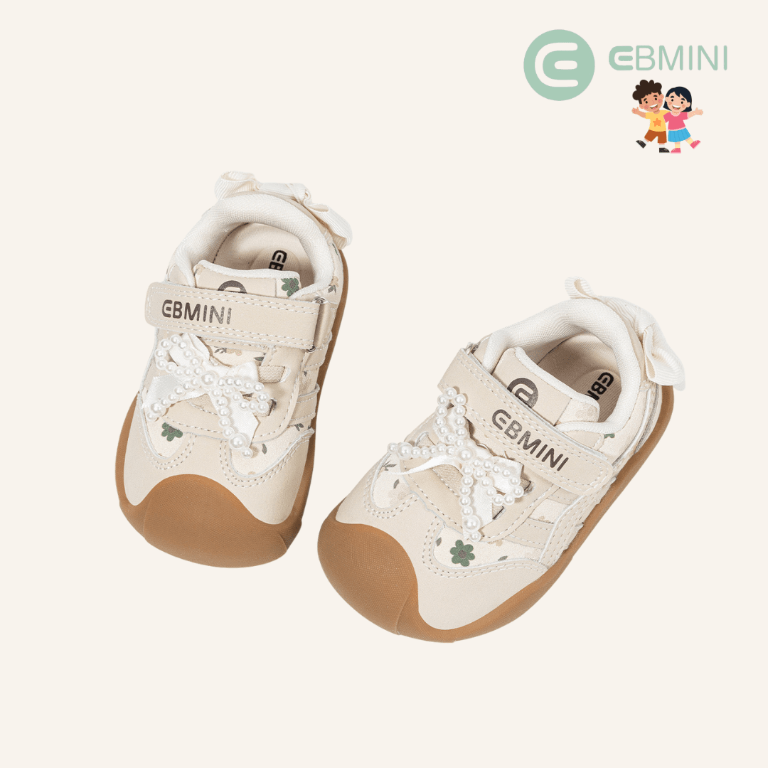 EBMINI® ROSY – Sneaker Barefoot Ultraleggere per Bambini - Ebmini Italia - Beige - 16 (soletta 12,1 cm)