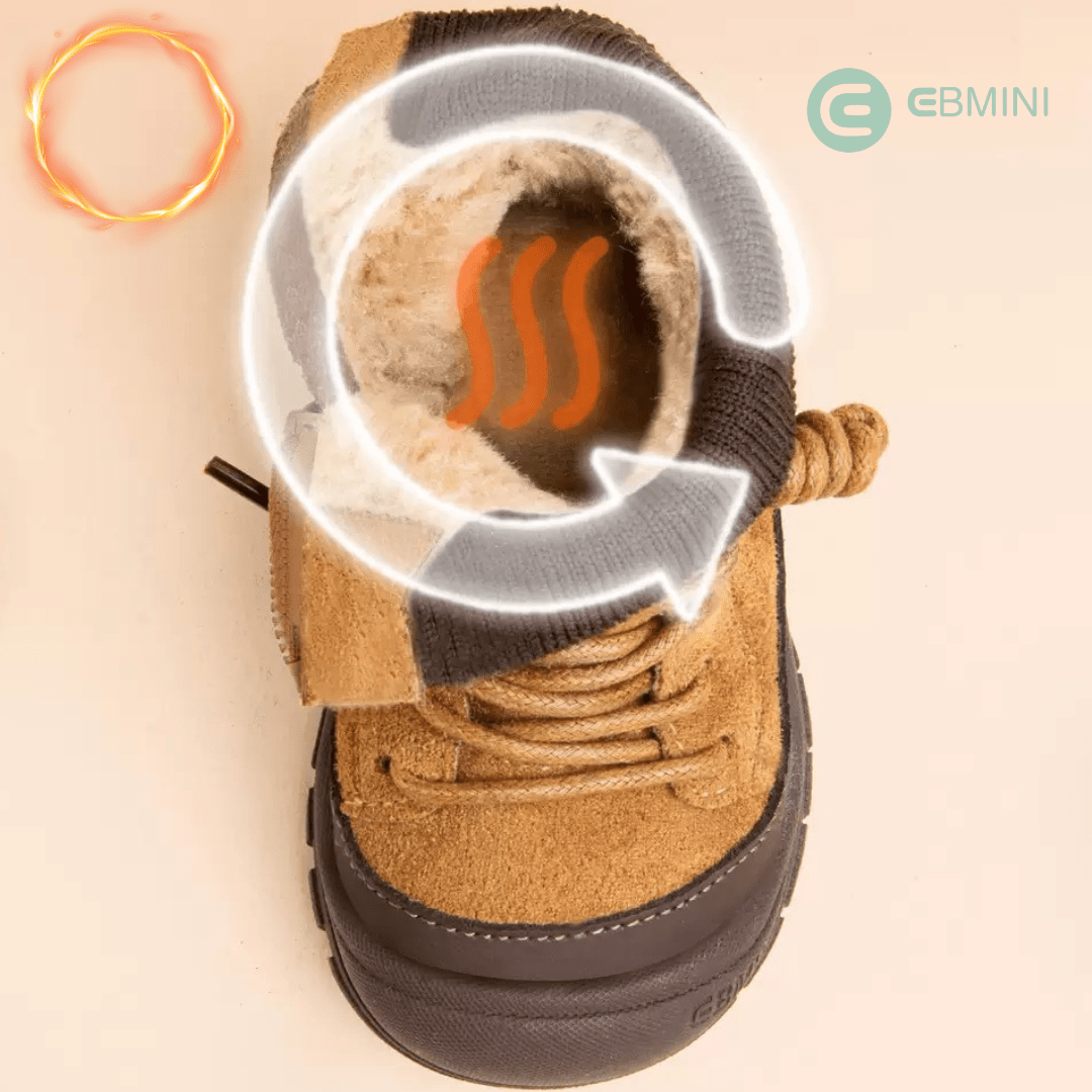 EBMINI® RUN – Stivaletti Barefoot Antiscivolo - Ebmini Italia - Nero - 16 (soletta 12,5 cm)