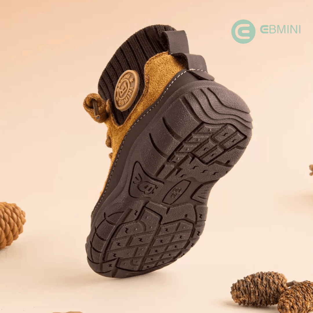 EBMINI® RUN – Stivaletti Barefoot Antiscivolo - Ebmini Italia - Nero - 16 (soletta 12,5 cm)