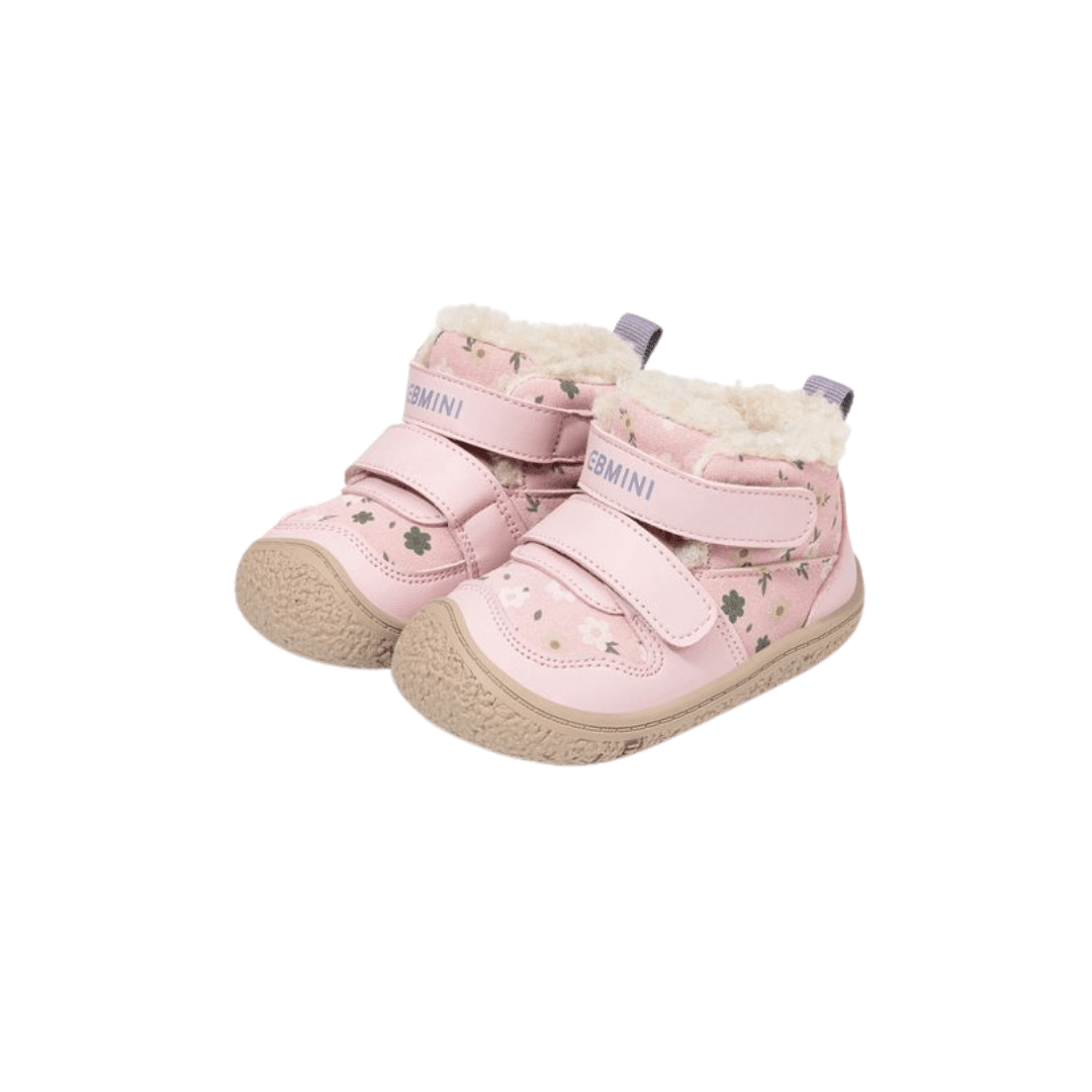 EBMINI® SAS – Scarpe Barefoot Invernali per Bambini con strappo - Ebmini Italia - Beige - 16 (soletta 11,9 cm)